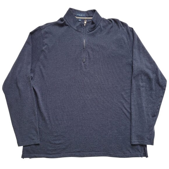 Peter Millar Other - Peter Millar Mens Quarter Zip Pullover Lightweight Navy Blue XL Minimalist